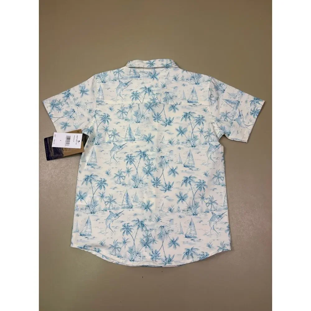 Weatherproof Vintage Boys Size 6 2pc Shirt Shorts Set Tropical Blue NWT